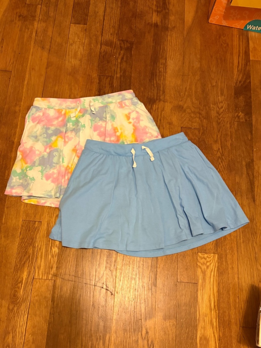 Cat & Jack Light Blue Skirt & Pastel Tie-Dye Skirt-2-Pack- girl’s XL/14